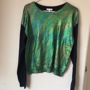 Metallic looking sweater
